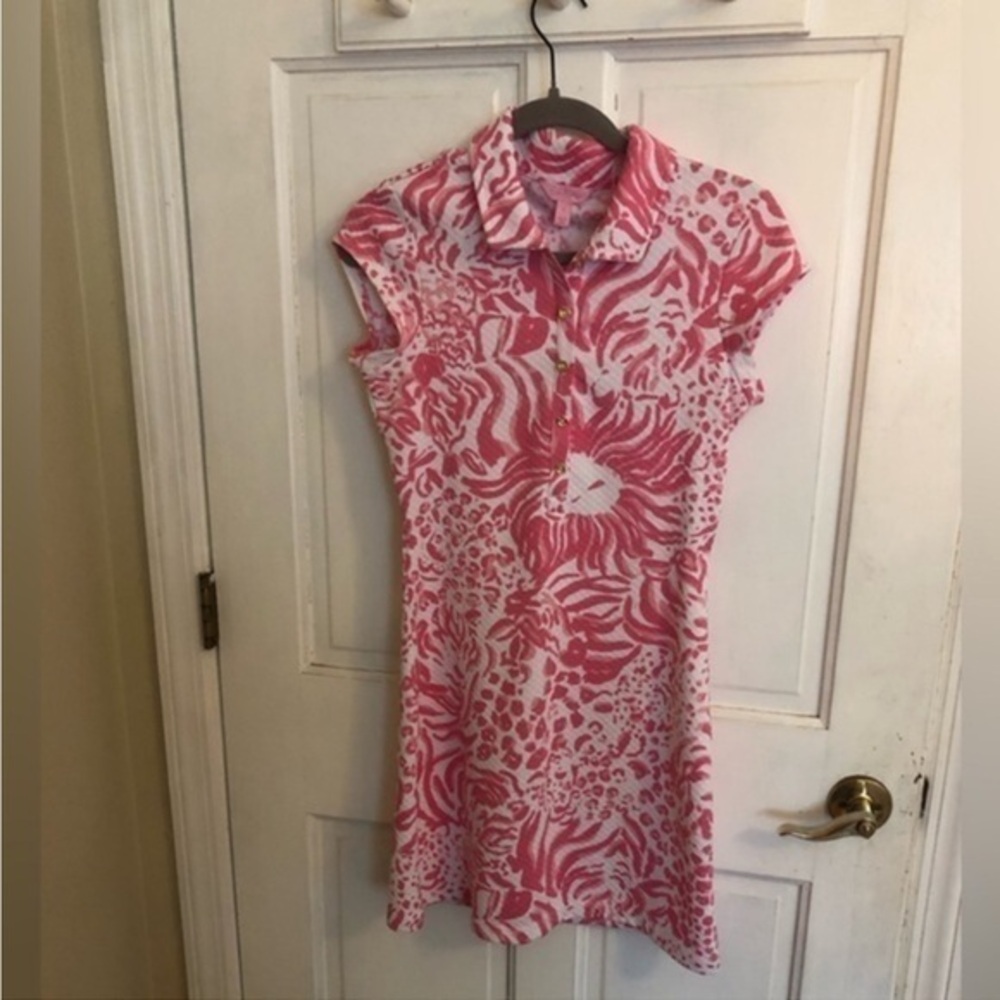 Lilly Pulitzer Pink and White Printed Mini Dress